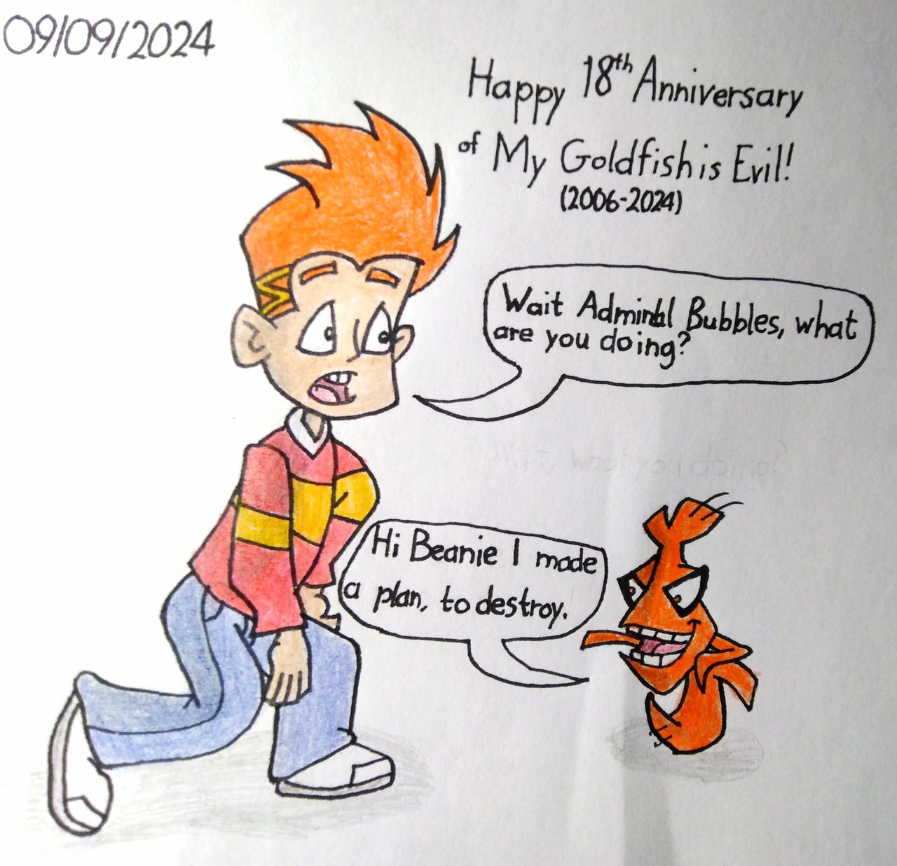 Deviantart 2007 Goldfish Happy 18th anniversary to My Goldfish is Evil! by ewanlow2007 on DeviantArt