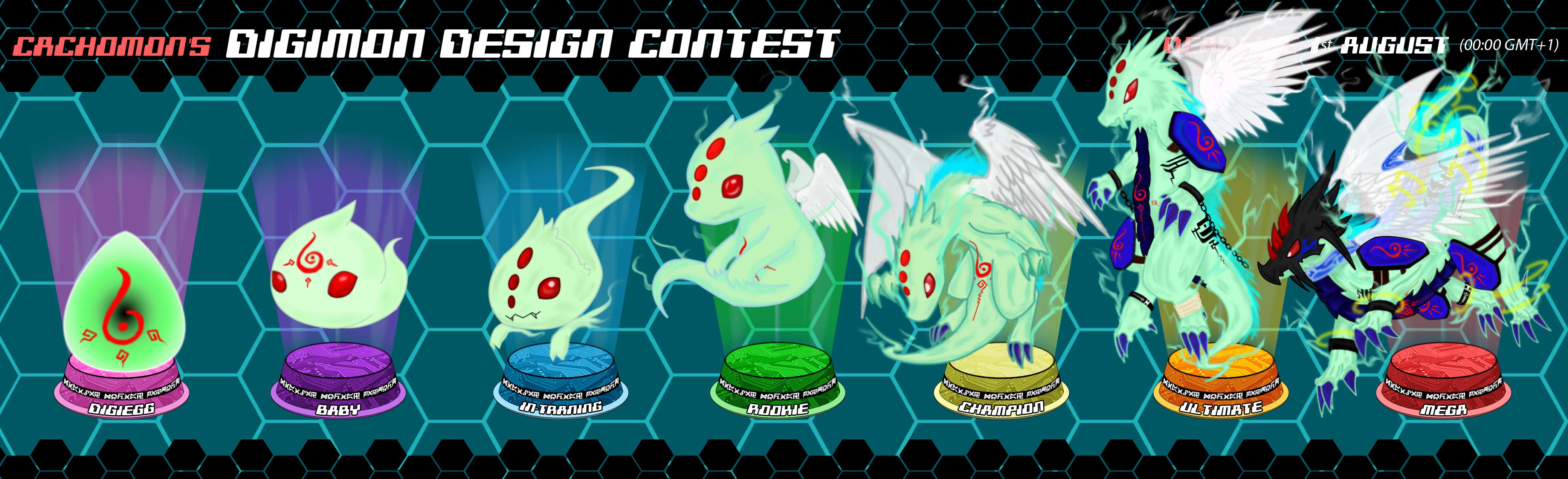 Digimon Evo Line for Cachomon's contest (resubmit)