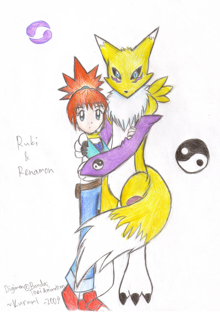 Ruki and Renamon by Kurumi90 on DeviantArt