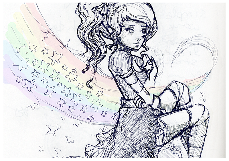 Rainbow Brite  ::Ink Drawing::