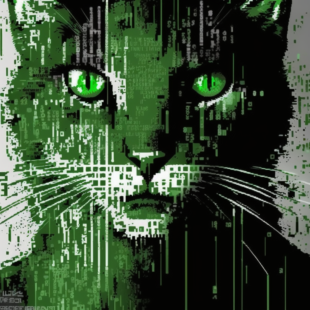 Alex Shikaka cat portrait the matrix anime Yoji S by GreatArtStudio on ...