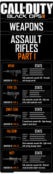 Black Ops 2 Weapon Stats - Assault Rifles Part 1