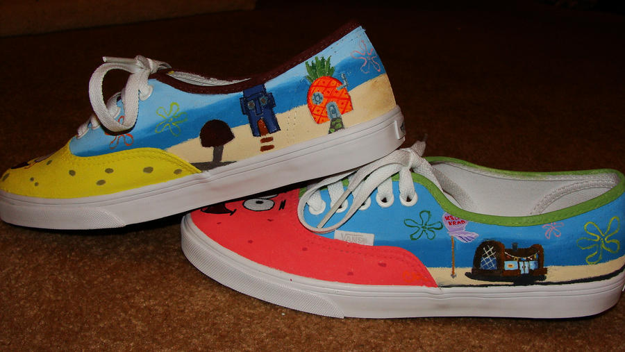 Spongebob Shoes 2 by theatreshoesdesigns on DeviantArt