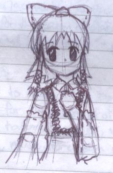 Reimu Hakurei Line Art