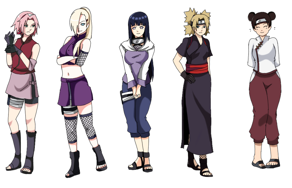 Naruto Shippuden Female Char by Megalow on DeviantArt