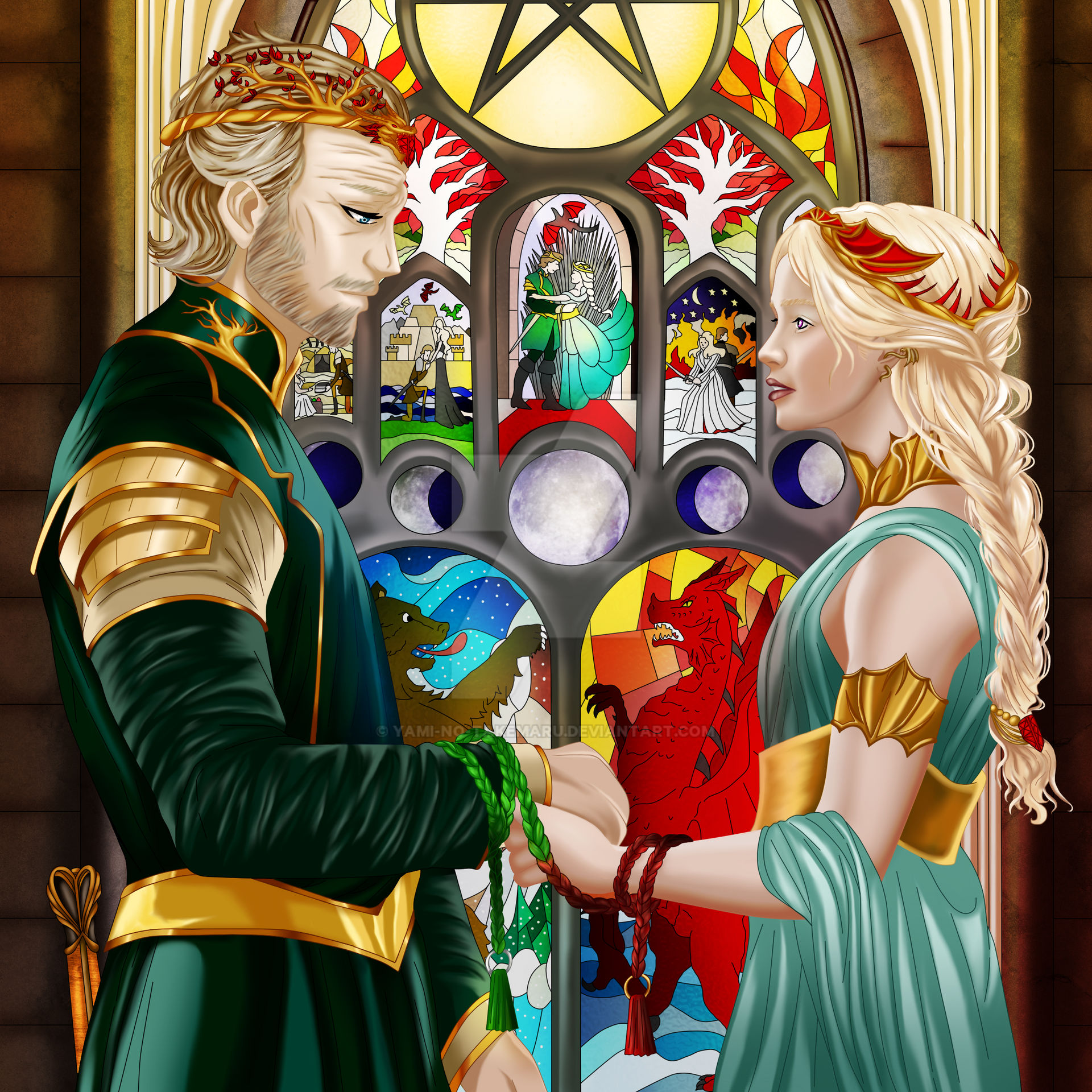 ASOIAF/GOT Love between a dragon and a bear by YaminoTakemaru on