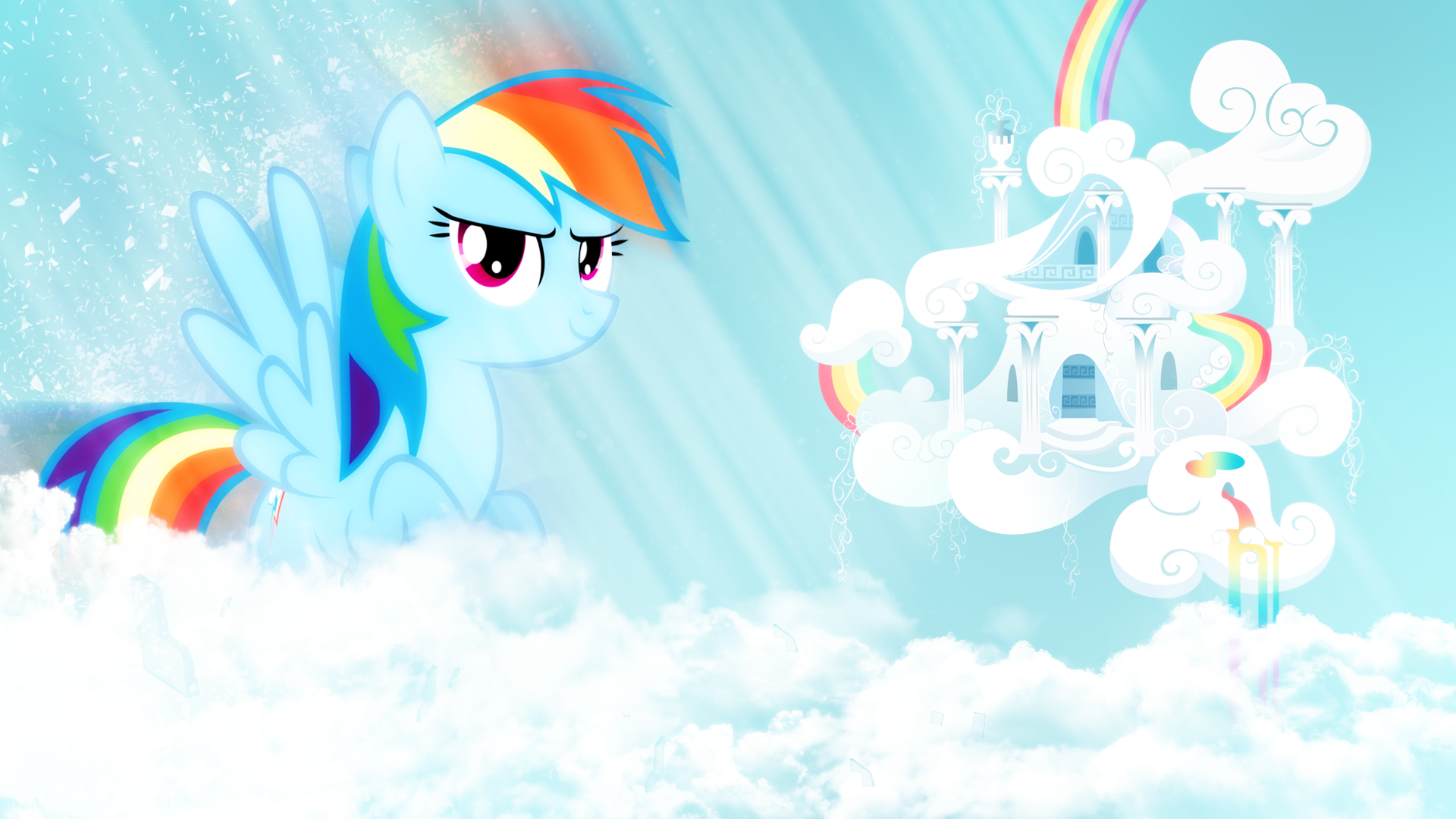 Rainbow dash . w /  Wallpaper 1920 x 1080 HD