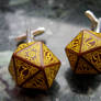 Steampunk dice cufflinks