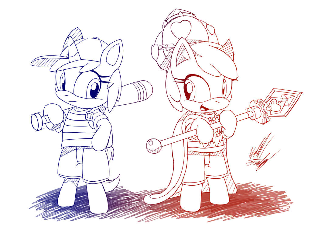 Sketch: Dinky and Chirpy Hooves