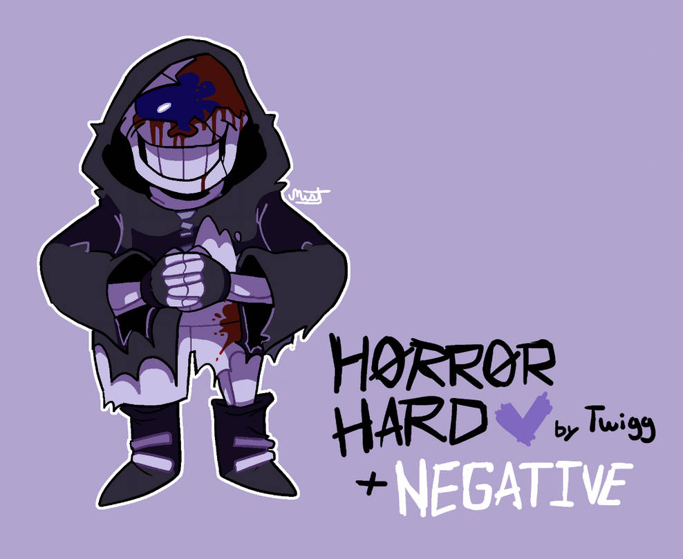 HorrorHard V2 + Negative] Sans by Mistdrawz on DeviantArt