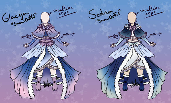 Sedna and Glacya Snow Outfits