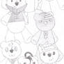 Soul Eater Bears  -Uncolored