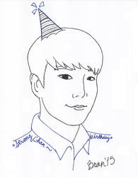 Happy Birthday to StrongChan (Uncolored)