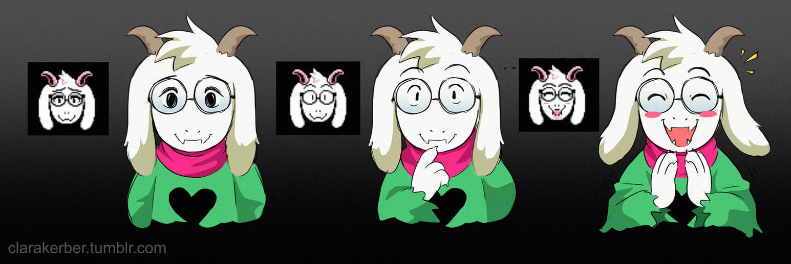 Ralsei expressions by GazKerber on DeviantArt