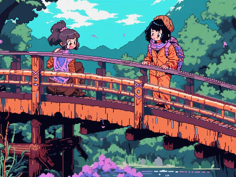 Meeting on a bridge