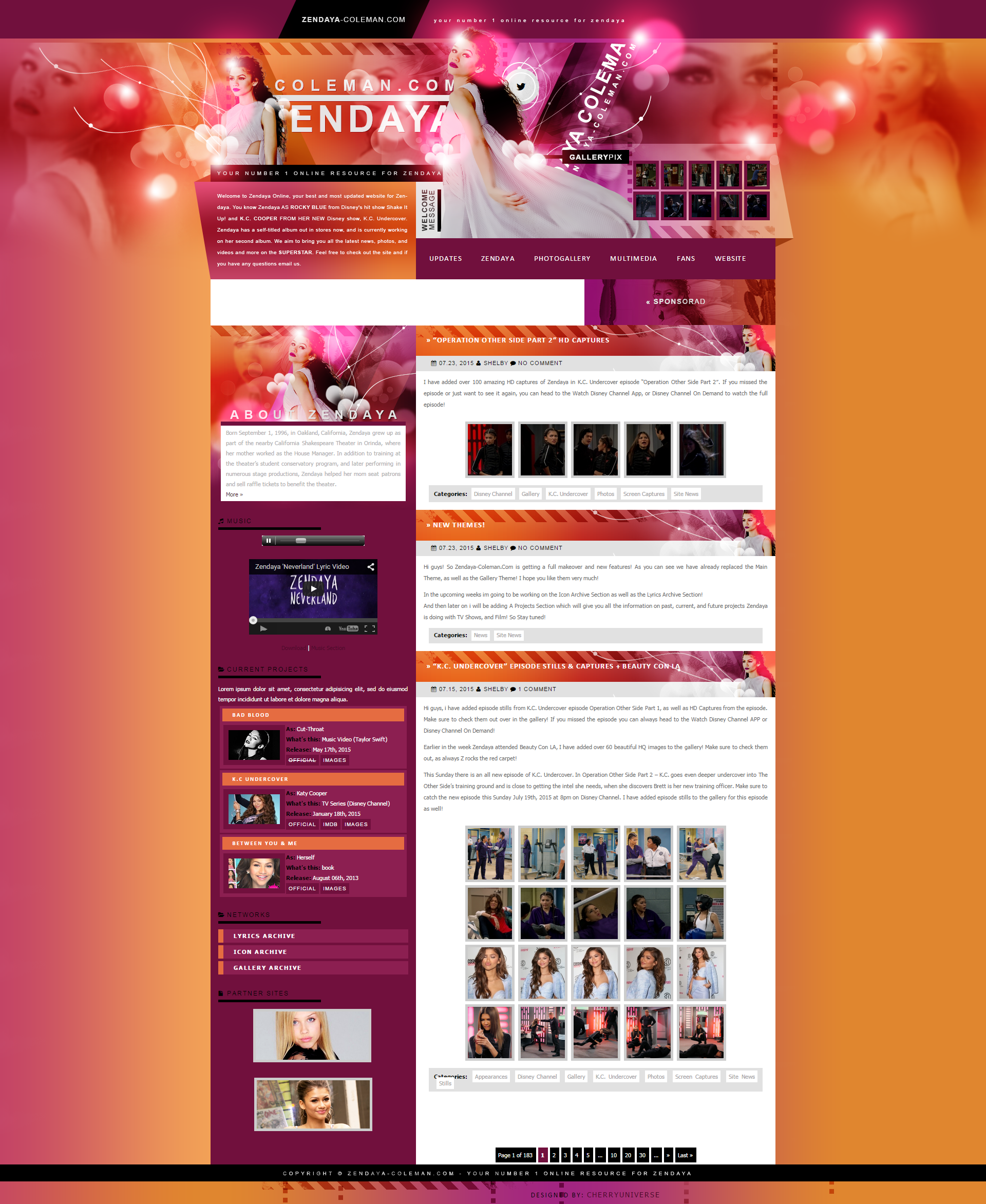 Zendaya Coleman ~ WordPress Theme