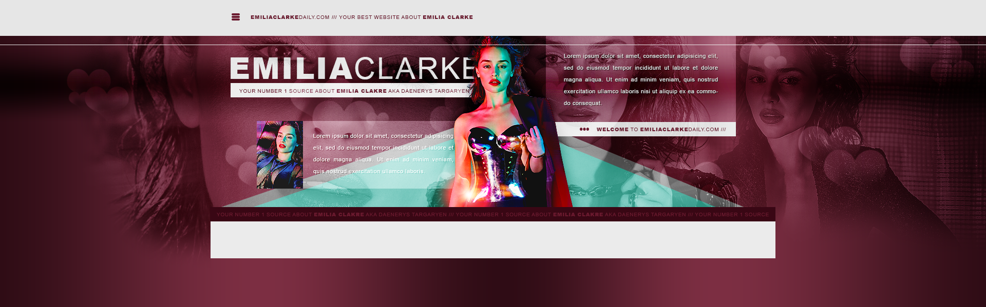 Emilia Clarke PSD Header by BrielleFantasy