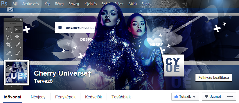 CherryUniverse Facebook cover with Rihanna