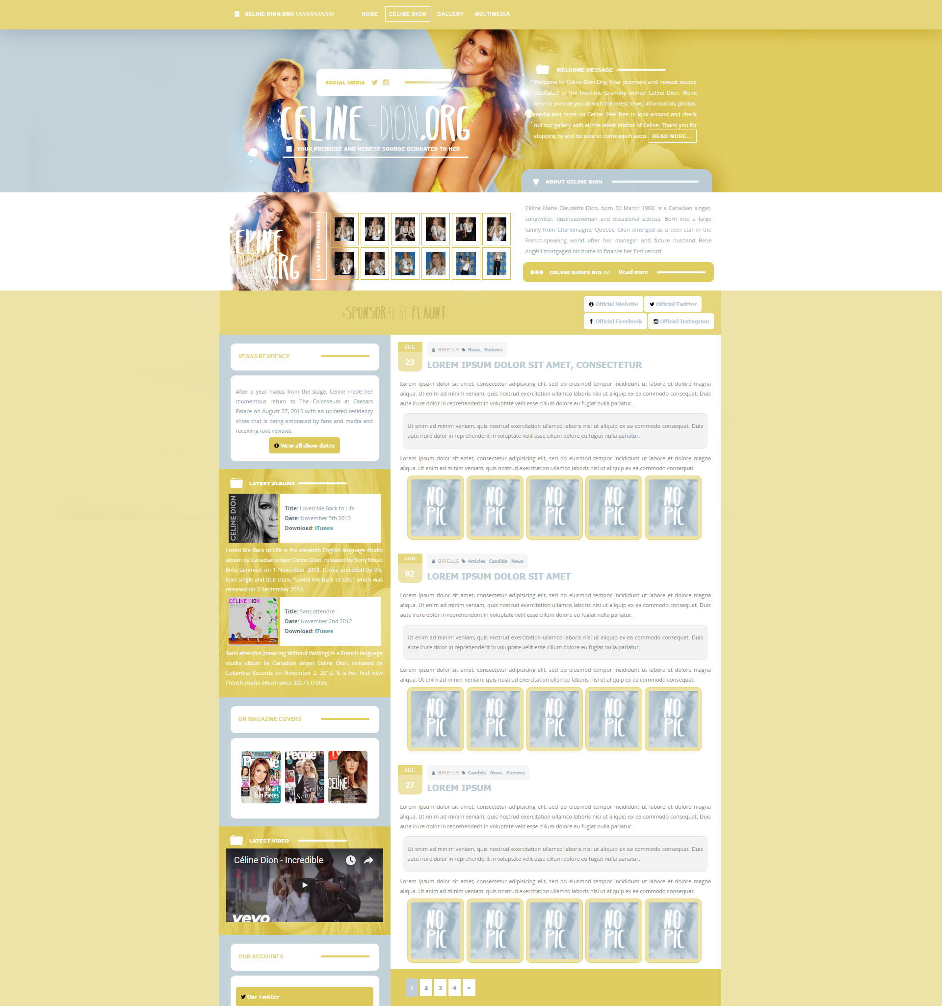 Celine-Dion.Org ~ WordPress Theme