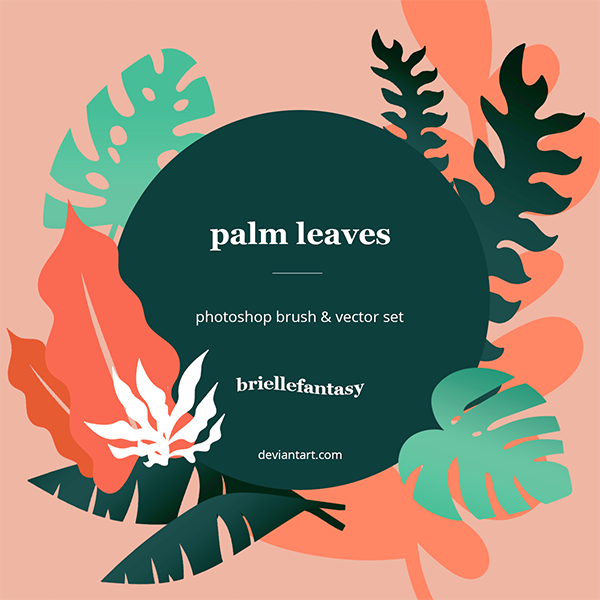 Palm Leaves Brush Vector Set Free By Briellefantasy On Deviantart