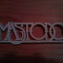 Mastodon Logo Wood Carving