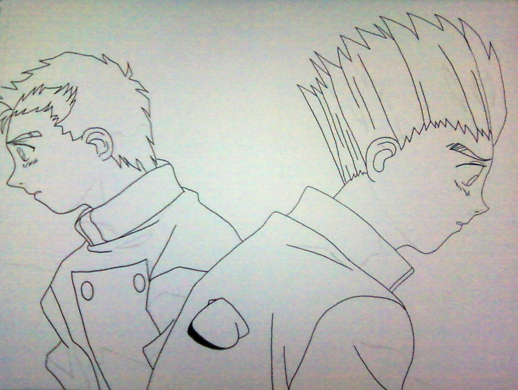 Trigun - Spiders and Butterflies - Line Art