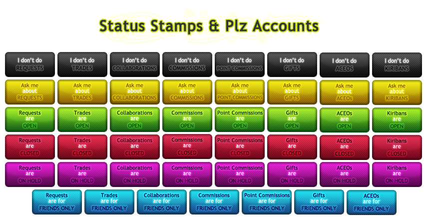 Status Stamps + Plz Accounts