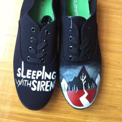 Sleeping with Sirens Hand painted Shoes