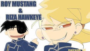 Chibi Roy and Riza