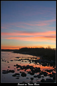 Sunset on Ticino river