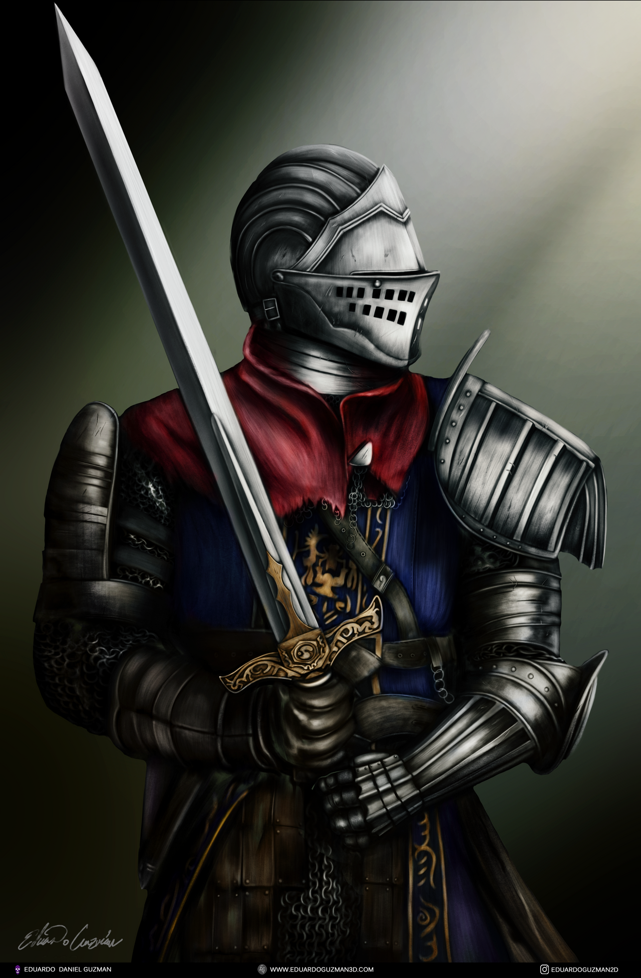 Artwork Elite Knight, Dark Souls, FromSoftware