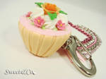Floral XL Cupcake Bag Charm by SweetandCo