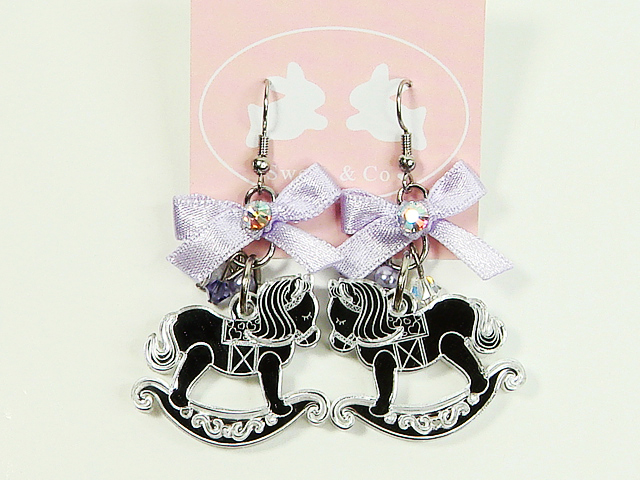 Mirror Rocking Horse Earrings