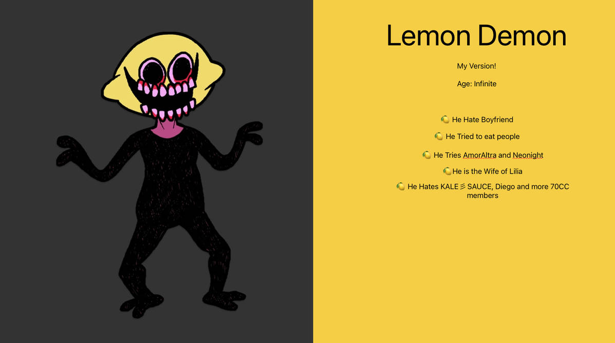 Lemon Demon's Reference Sheet by OTHERFRIENDSUWU on DeviantArt