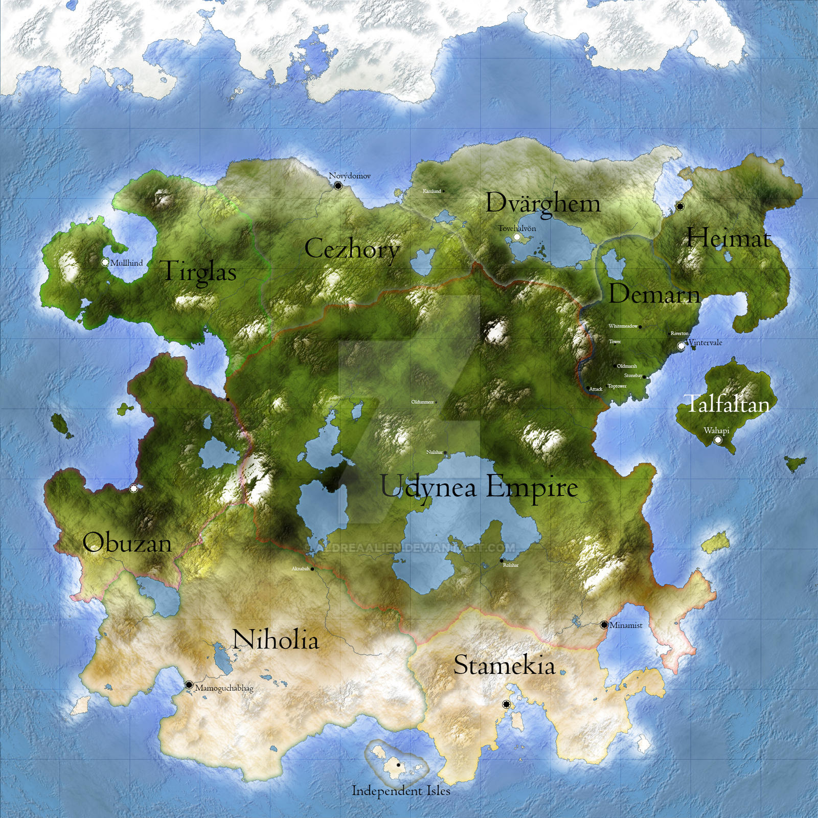 Spellmonger Map Map of the Spellster Realm by AldreaAlien on DeviantArt