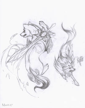 Okami comic cover sketch