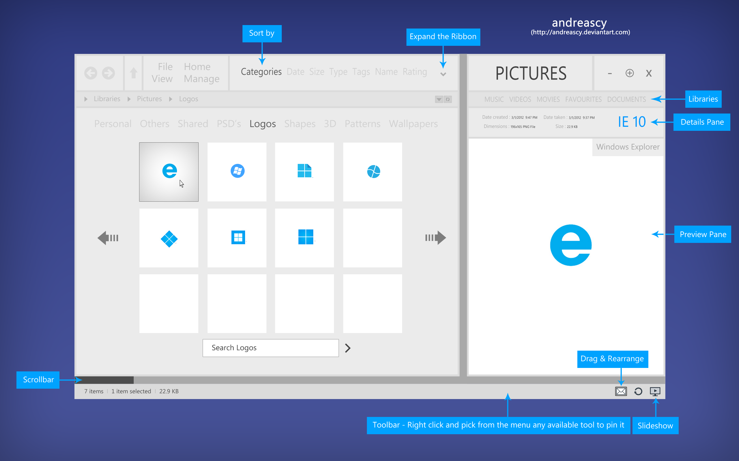 Windows Explorer Concept by andreascy on DeviantArt