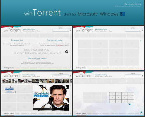 winTorrent Client for Windows 8 Concept