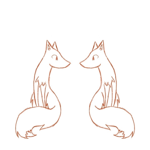 Two Fox Drawing Reference double fox by darianmayrawr on DeviantArt