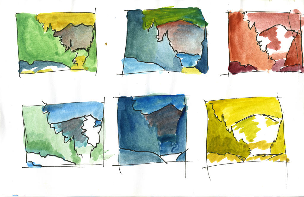 Mt. Scene watercolour thumbnails