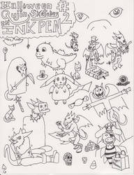 Halloween Qujin, Sketches in Ink pen 2