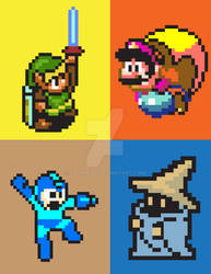 Four Pixel Heroes