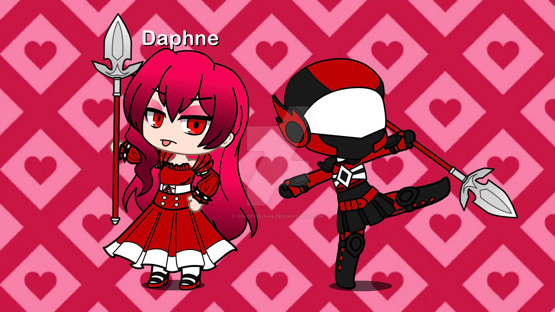 Daphne, the Crimson Harem Ranger by D34DP00LF4N on DeviantArt