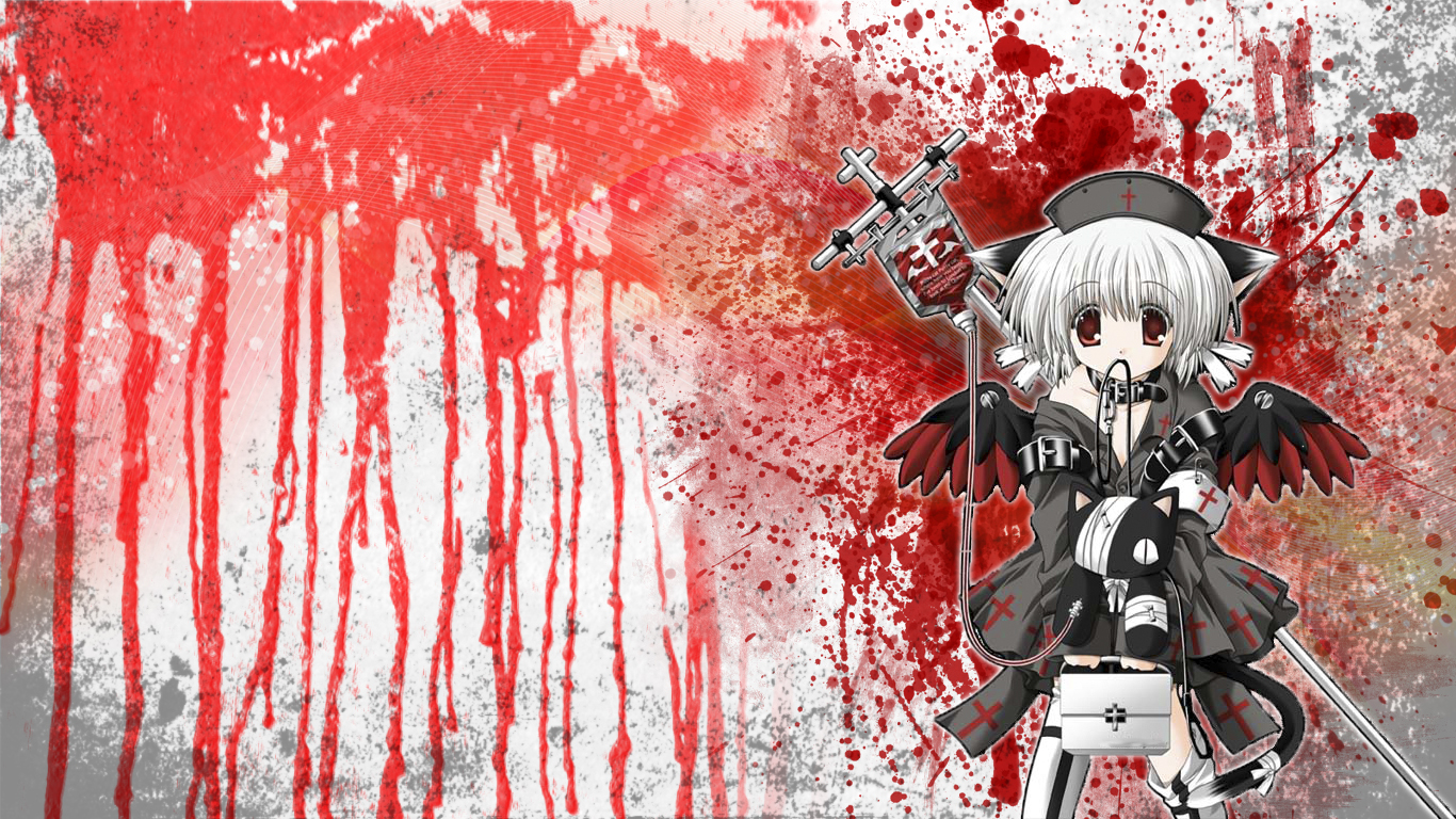 kawaii bloody wallpaper by helibell on DeviantArt kawaii bloody wallpaper by helibell on DeviantArt