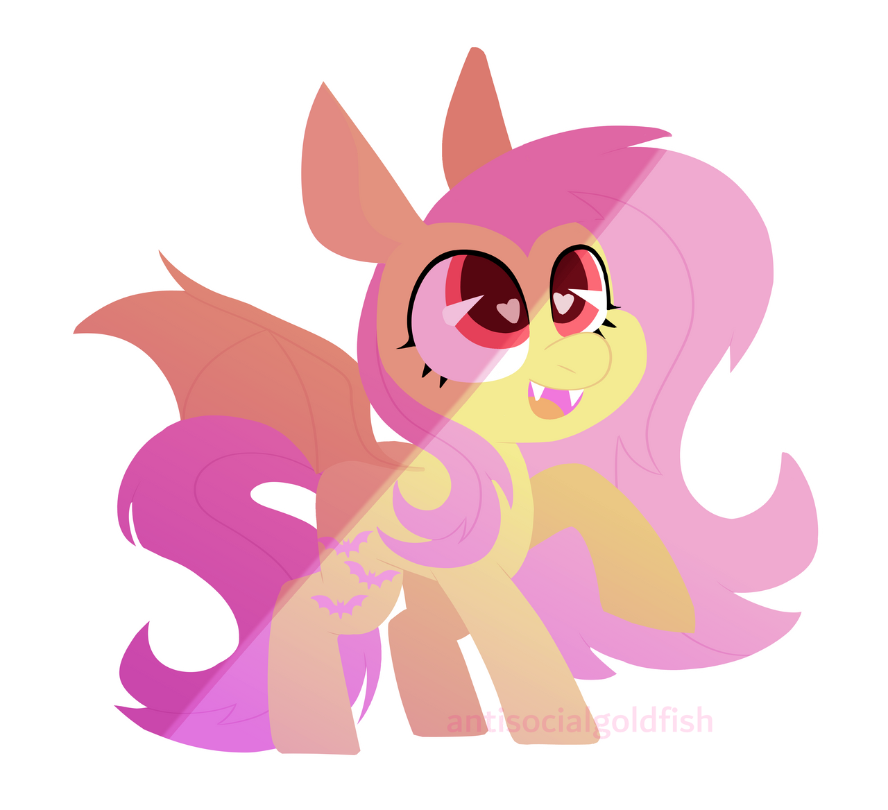 Flutterbat Deviantart Front Flutterbat! by antisocialgoldfish on DeviantArt