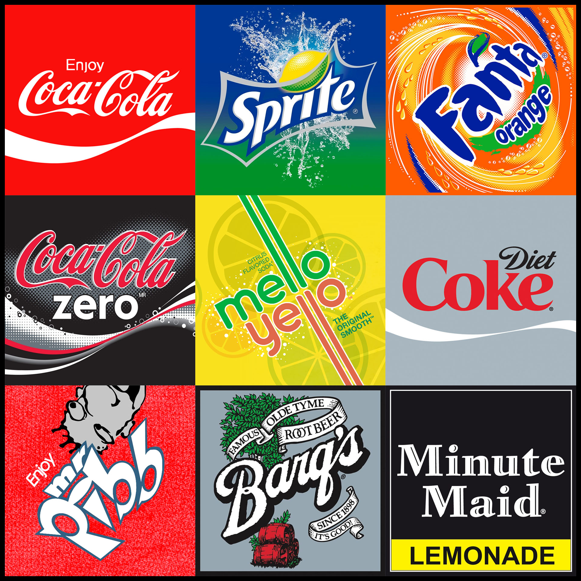 Coca Cola Product Logos