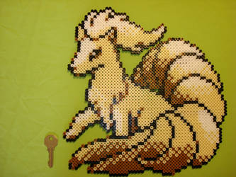 Ninetales in perler