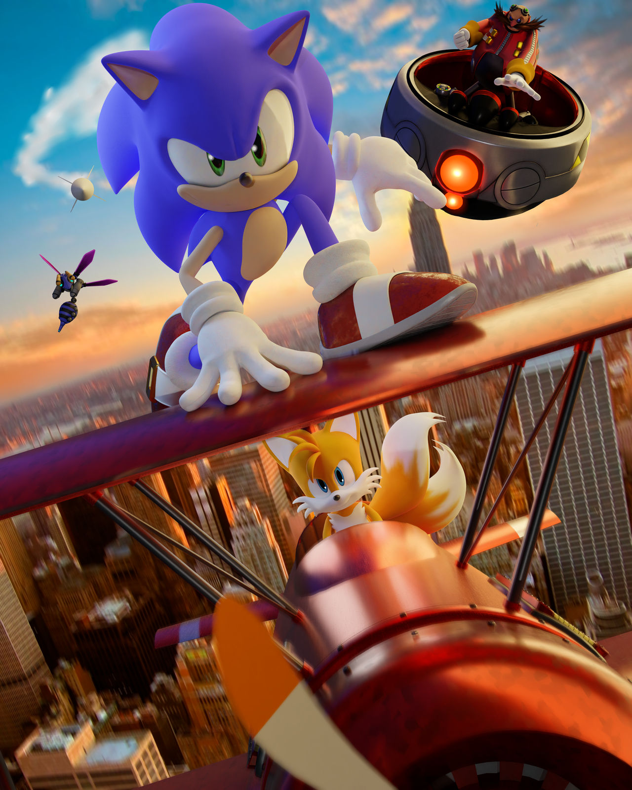 Sonic 2 Character Running Poster