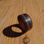 Stone inlaid woodturned ring