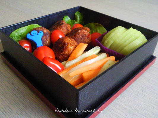 veggie meatball bento